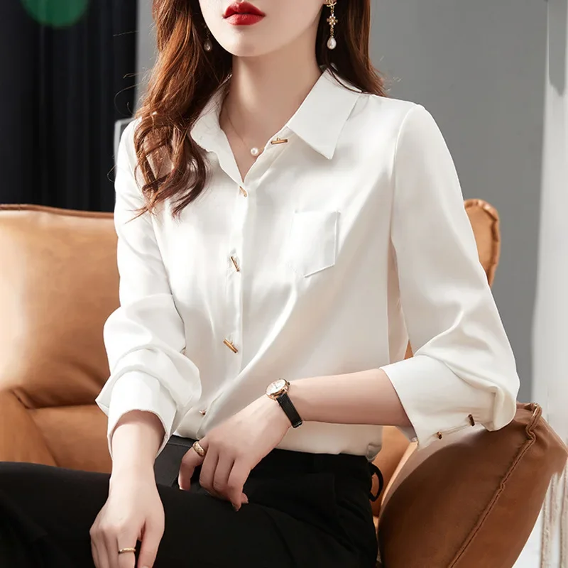 Новинка весны 2024 универсальная рубашка в корейском стиле плавная с вашим