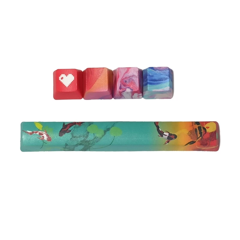 

Fish Keycaps OEM Profile for Spacebar Driections Five Sides Dye-Subb PBT Keycap