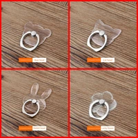 transparent cell phone ring holder stand 360%c2%b0 degree rotation clear finger grip kickstand compatible for iphones or phone case