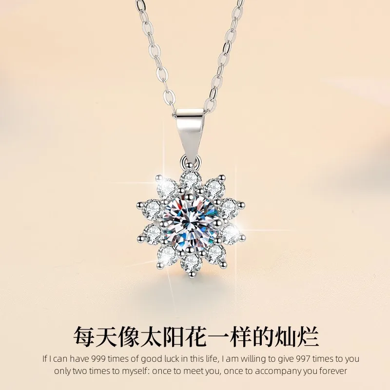 HK0007 Lefei модные роскошные 1CT классические белые муассанитовые ожерелья с