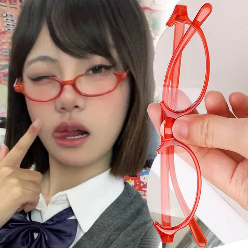 Очки в полуоправе для косплея летние женские и мужские очки с красными глазами
