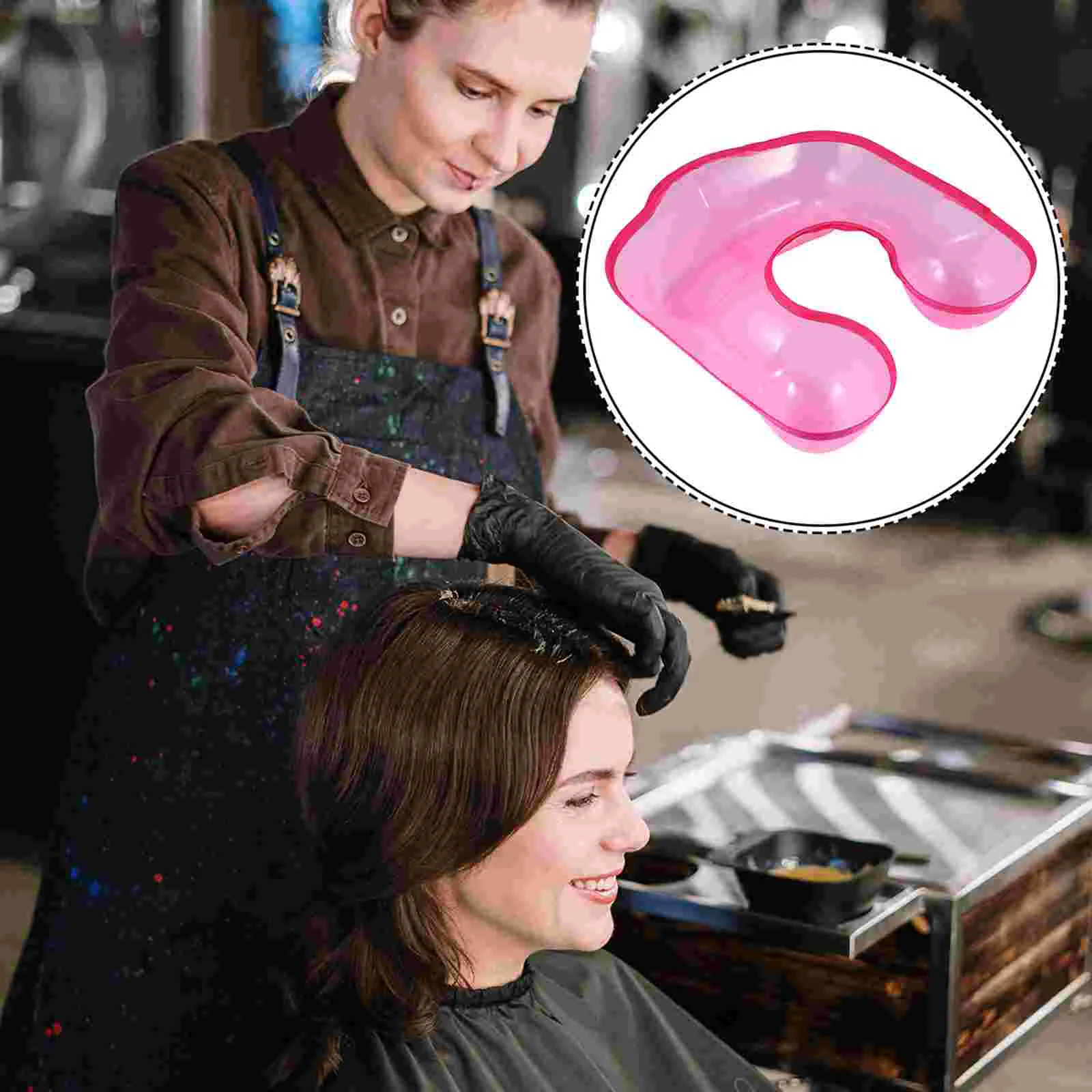 

Hair Tray Neck Shampoo Washing Coloring Perm Sink Hairdressing Waterbowl Perming Basin Portable Salon Shoulder Tool Rinse Dye