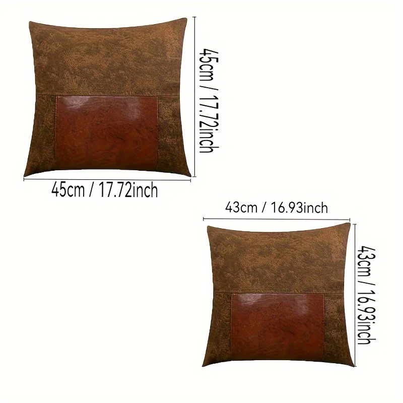 Наволочка Из Искусственной Кожи В Стиле Бохо Большой Квадратный Декоративный