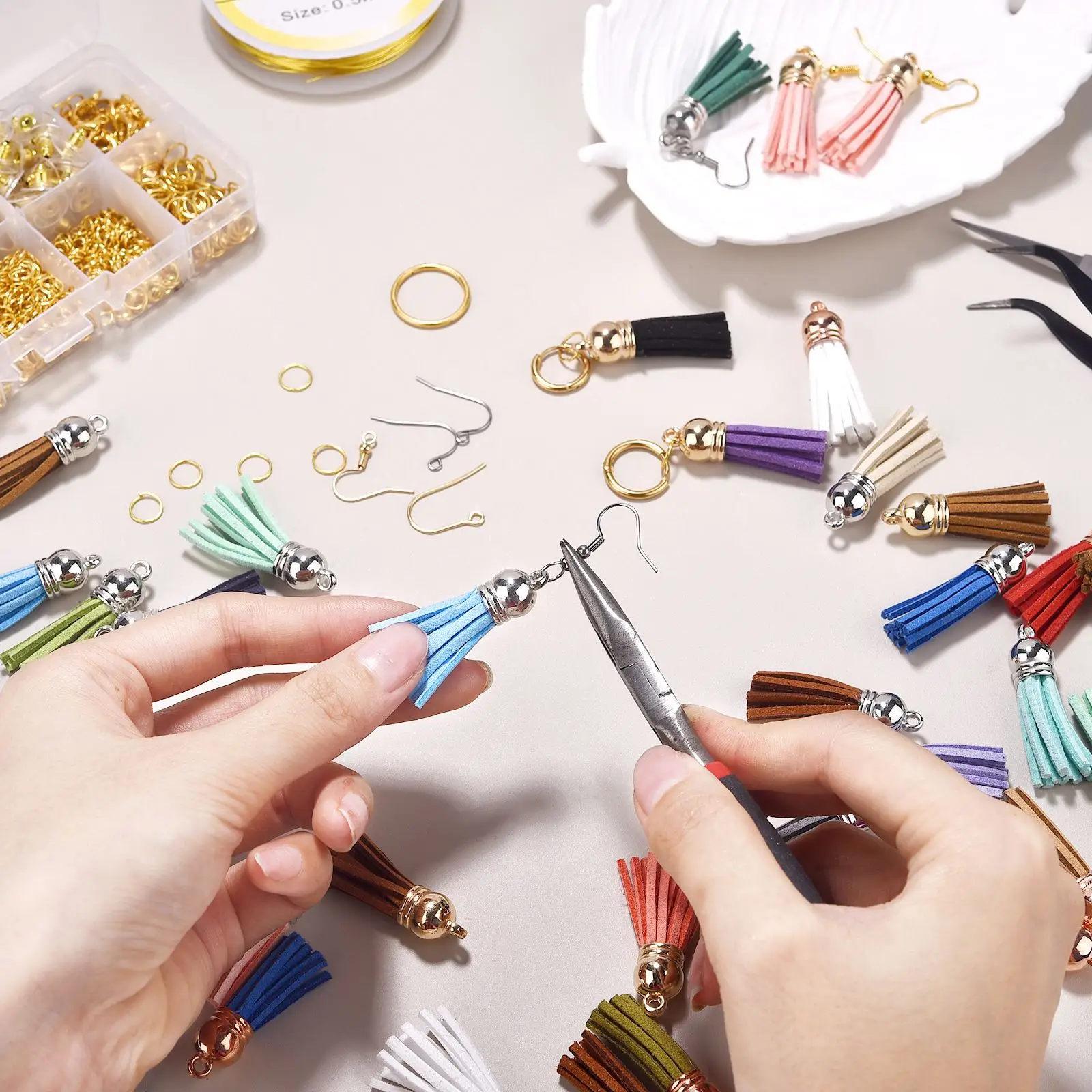 Винтажная Кожаная Бахрома С Кисточками 20/50 Шт. Набор 40x10 Мм Для Самостоятельного