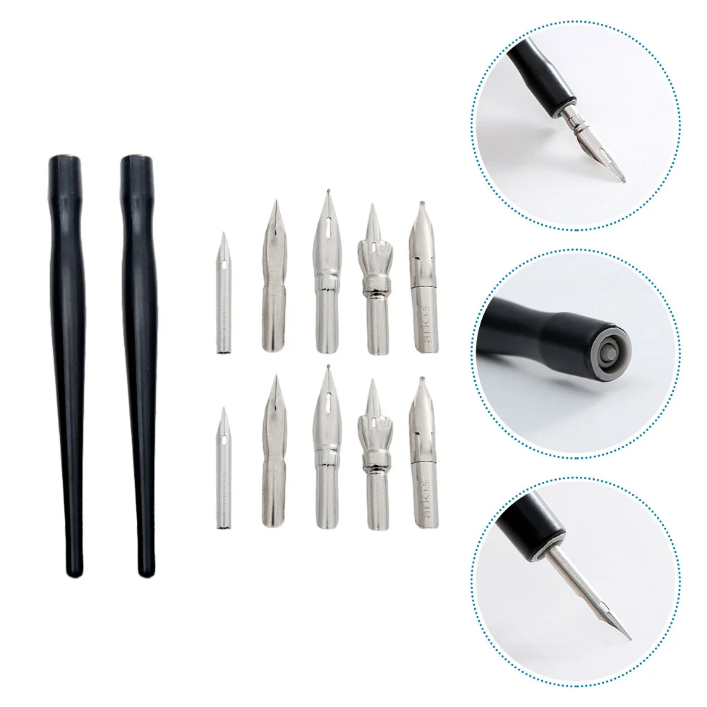 

Pen Dip Cartoon Comic Drawing Painting Set Manga Holder Accessories Nibs Wood Supplies Nib Calligraphy Signature Handle Ink