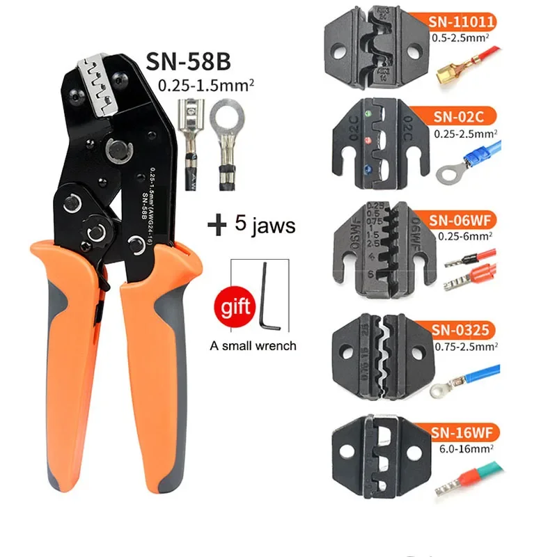 Обжимные клещи Сменные для холодного прессования клещей обжима клемм Набор