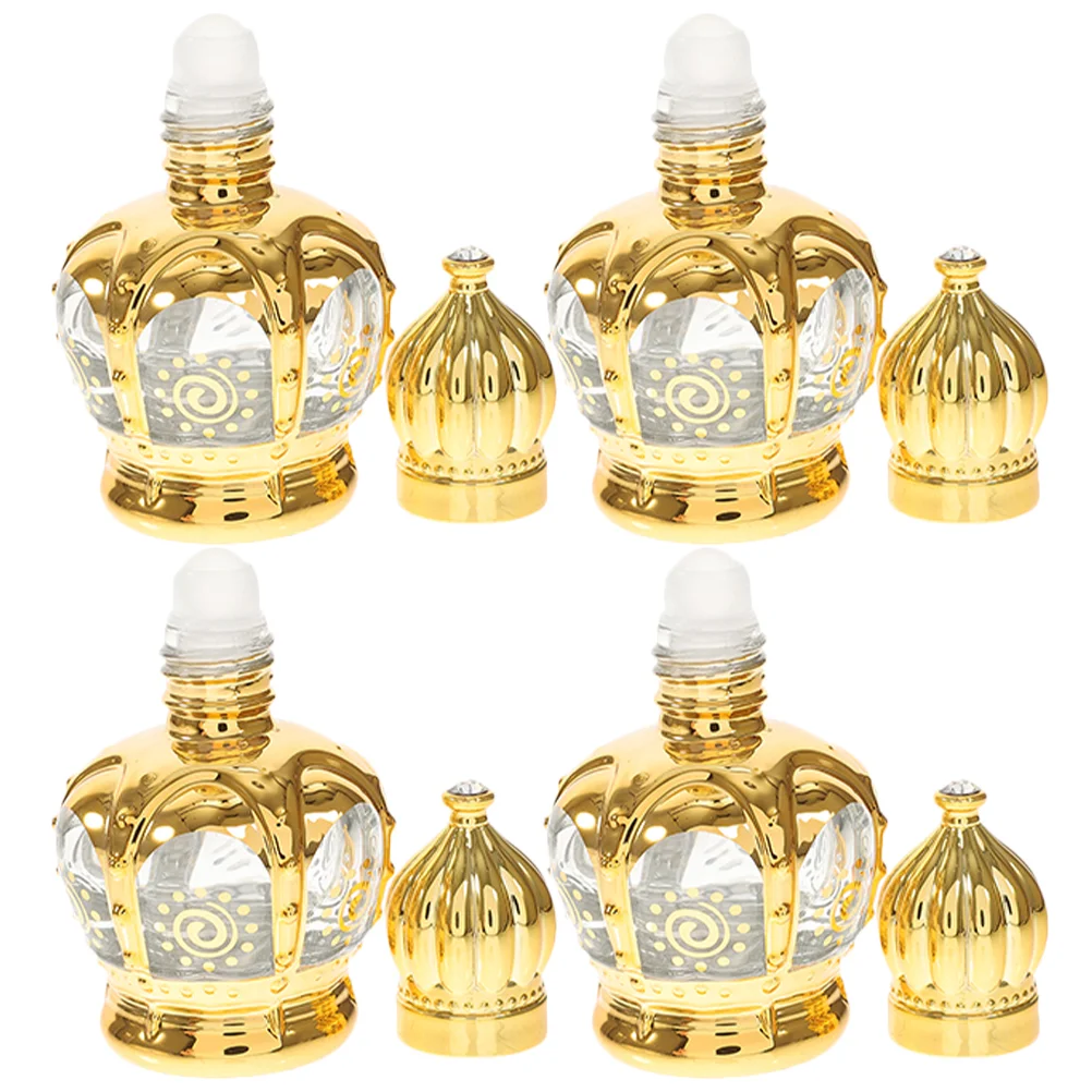 

4 Pcs Oil Bottle Perfume Container Bottles Pp Glass Essential Roller Travel
