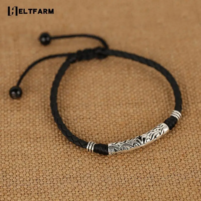 

Women Rope Retro Alloy Anklet Unisex Black Rope Retro Ethnic Style Ladies Travel Gifts Personality Simple Jewelry 2022 New