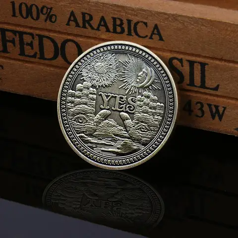 Антикварная двухсторонняя монета из сплава да нет удачи памятная монета оиджа счастливый доллар