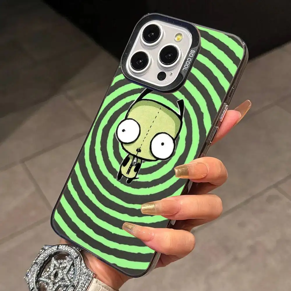 Чехол для телефона Madness I-Invader Zim Gir-ES для iPhone 17, 16, 15, 14, 13, 12, 11 Plus, Pro Max, XS, цветной серебристый чехол-накладка (art.: 3920d97bc42fb) - 3920d97bc42fb