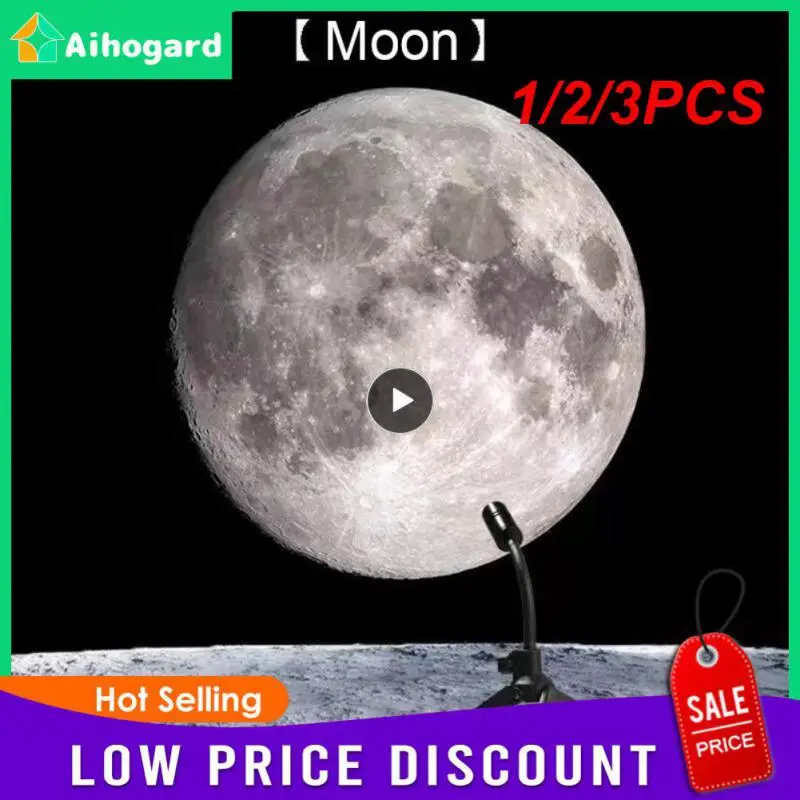 

1/2/3PCS USB Moon Earth Projector Lamp Photo for 360° Rotatable Bracket USB Led Night Light Projection Lamp for Home Bedroom