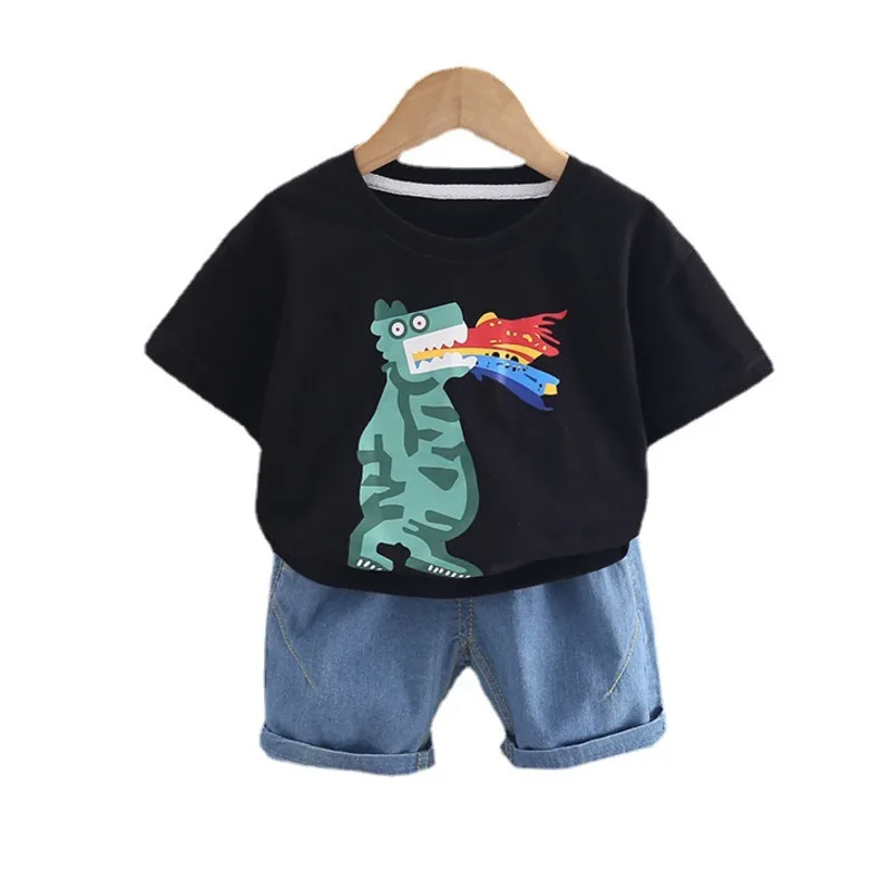 

New Summer Baby Clothes Suit Children Girls Boys Sports Cartoon T-Shirt Shorts 2Pcs/Sets Toddler Casual Costume Kids Tracksuits