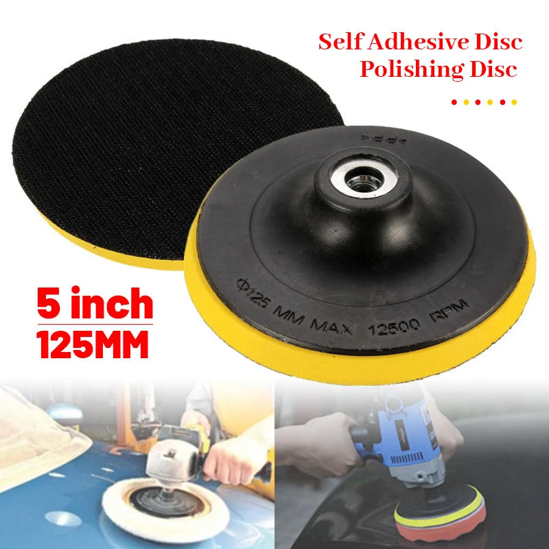 

5inch 125mm Electric Sticky Disc Self-adhesive Sticky Sandpaper Sucker Polish Disc Electric Grinder Car Body Polish Suction Cup