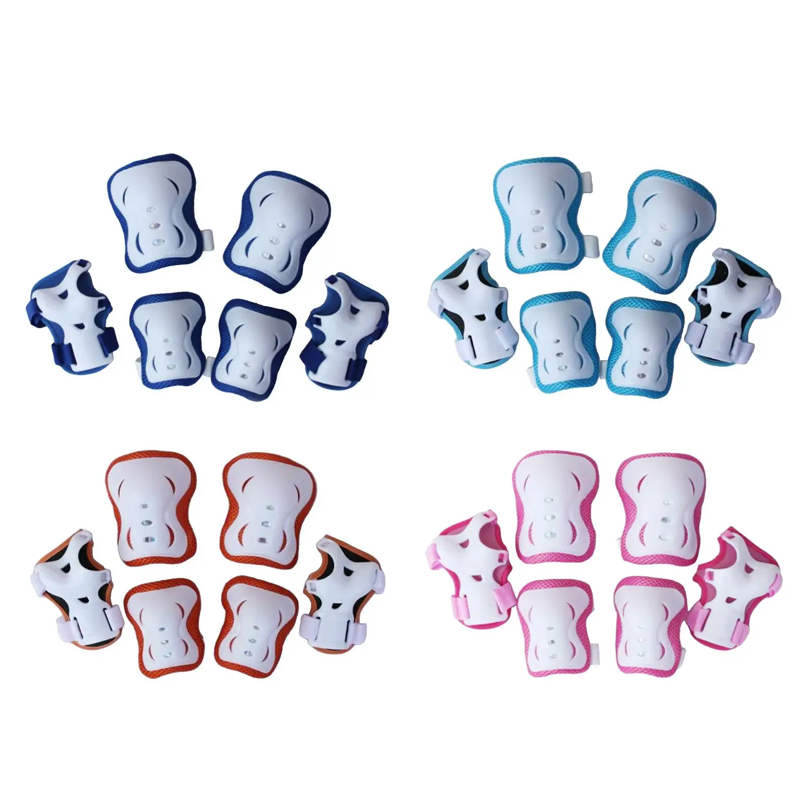 

6pcs Kids Skating Sport Protective Gear Adjustable Knee Elbow Wrist Pad