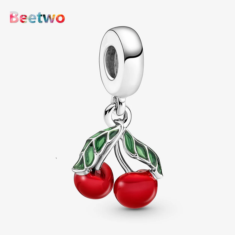 

Asymmetrical Cherry Fruit Charm Fit Original Pandora Charms Bracelet Pendant Charm Jewelry Berloque