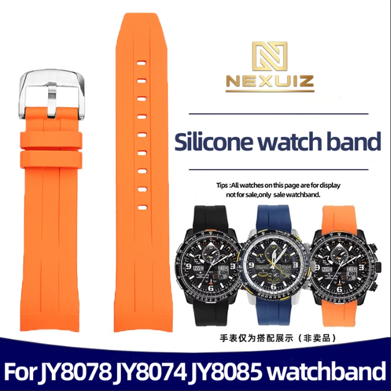Оранжевый черный синий силиконовые аксессуары для часов Citizen Promaster Series JY8078/8074/8085