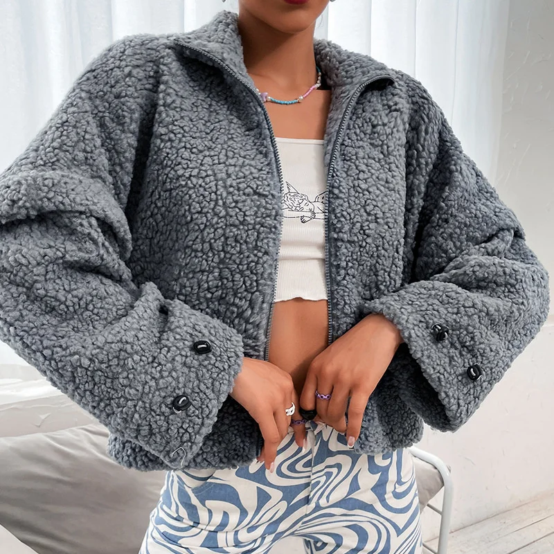 

Women's Loose Lambskin Coat Women's Jacket Winter New Fur Integrated Lambskin Short Coat