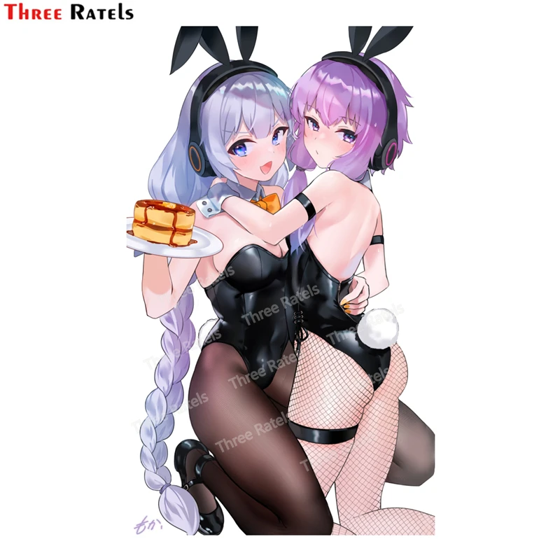 

Три Ratels E795 Yuzuki Yukari и Kizuna Akari Vocaloid и другие виниловые задние Ветровые водонепроницаемые 3D автомобильные наклейки