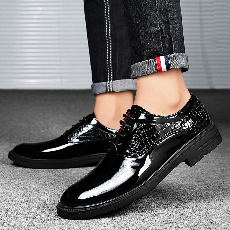 Модные мужские деловые модельные туфли красные белые офисные оксфорды роскошные