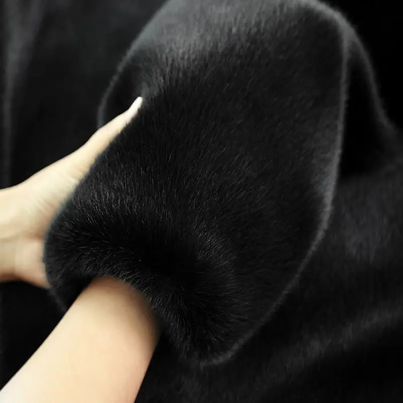 Новинка зимы 2024 кашемировое пальто Haining меховая верхняя одежда мужская бархатная