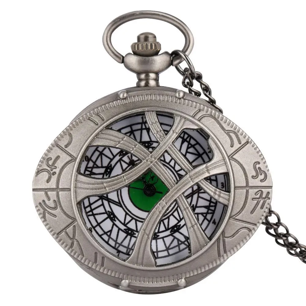 Disney Marvel Doctor Strange Stephen Eye of Agamotto Necklace Vintage Doctor Strange Pocket Watch Jewelry Pendant Men Gift images - 6