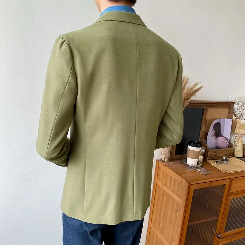 CY302 Высококачественный британский винтажный армейский зеленый костюм для мужчин