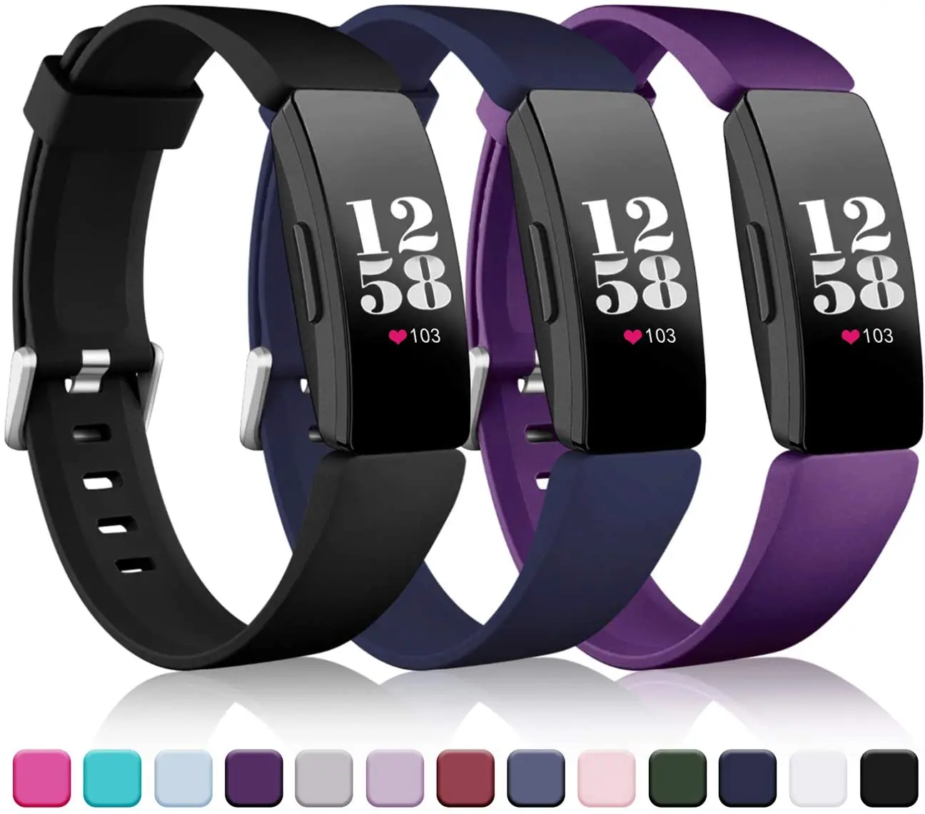 3pack Strap For Fitbit inspire Band For Fitbit inspire HR Straps Silicon Soft TPU Bracelet For Fit Bit inspire Accessories