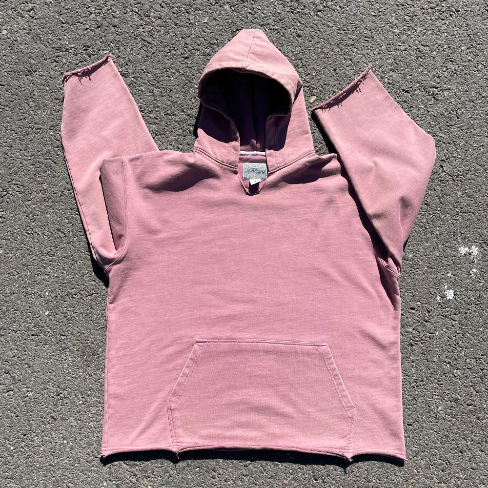 Wang Youxian Studio Only Works for Good Product! Cameo Paste Pink V-neck Heavy Weight Hoodie Couple look Top