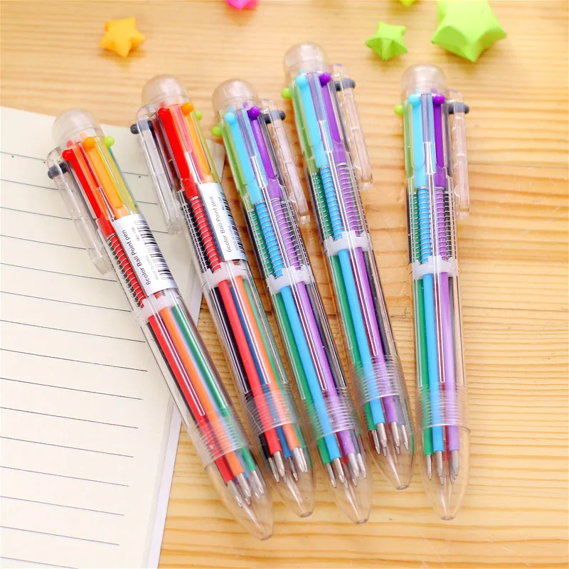 

1pcs Cartoon Rainbow Color Ballpoint Pen Creative Ballpen Kawaii Magical Pen Fashion School Office Writing Supplies