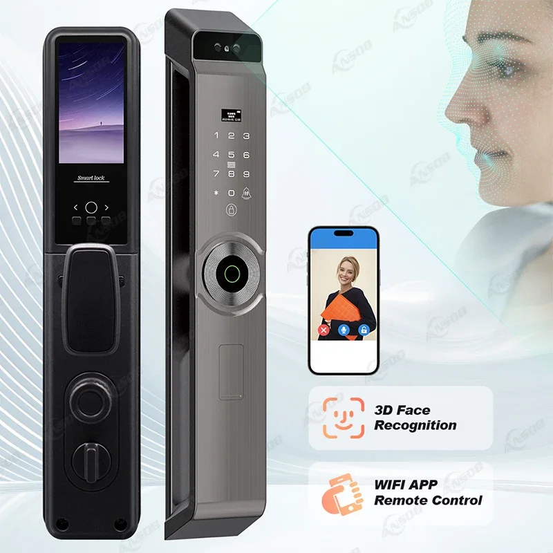 005Автоматический электронный биометрический замок с отпечатками пальцев Wi-Fi