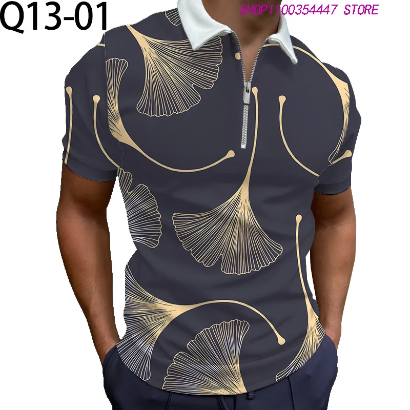 

Polyester Fiber Street New Arrivals 2022 Men Summer Quick-drying Turn-down Collar Polos 3D Printed Short Sleeve T Shirt Tops 6XL