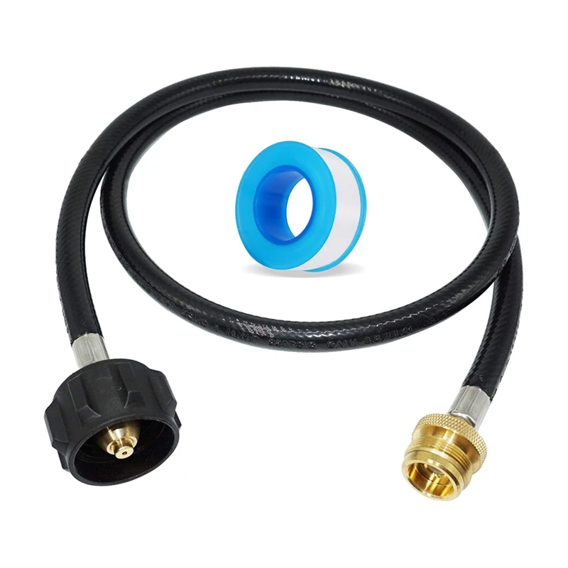1 Set LP Gas Hose Extension Propane Adapter Hose 1Lb To 20Lb
