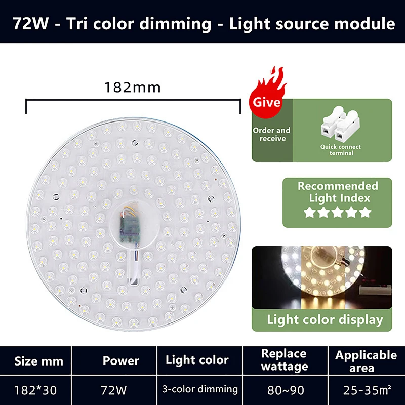 

Светодиодная кольцевая панель, круглый светильник SMD, 12 Вт/18 Вт/24 Вт/36 Вт/48 Вт/72 Вт, светодиодная круглая потолочная панель, круглая лампа переменного тока, 220 В, светодиодный светильник