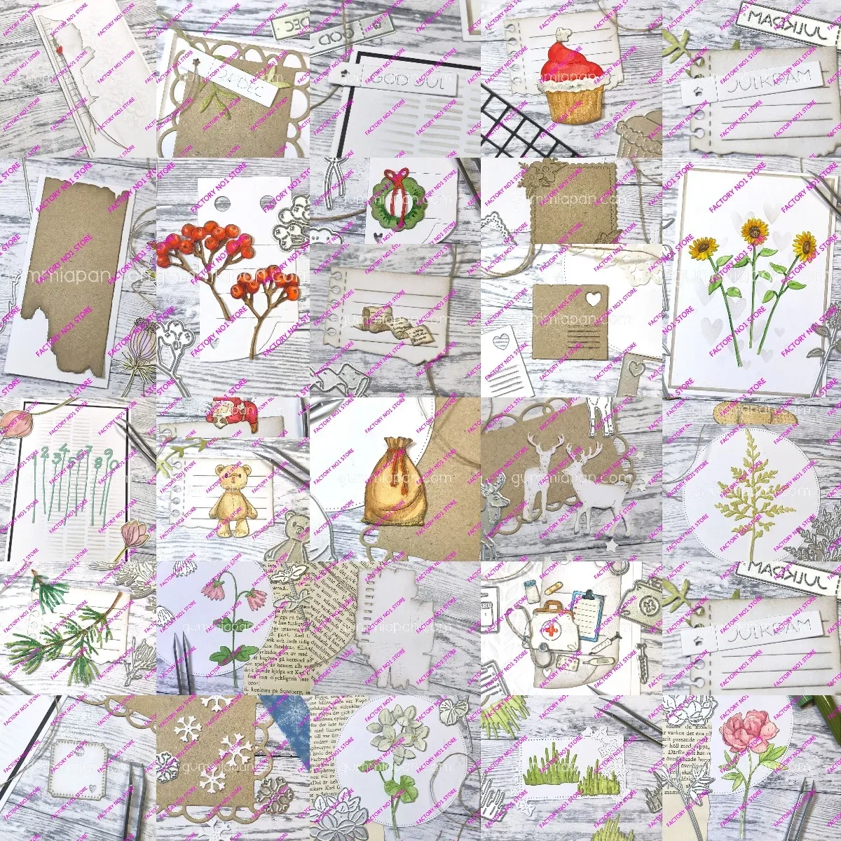 Счастливого Рождества Wishlist Тедди мишка 2024 новые металлические пресс-формы