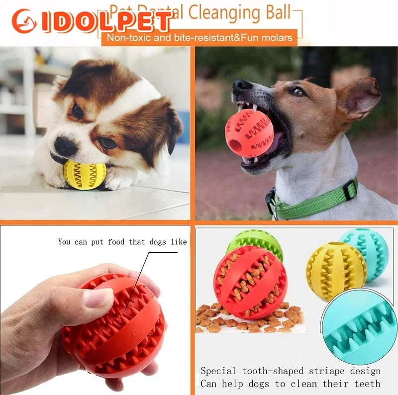 Мячик для собак игрушки чистки зубов домашних животных жевания извлечения