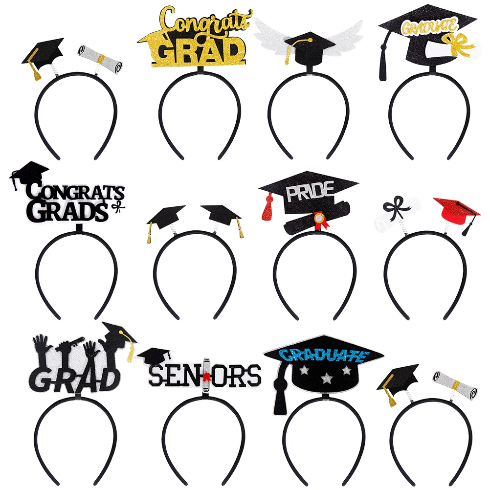 

Graduation Hair Headband Ornament Hoops Band Partyhoop Clasp Grad Decoration