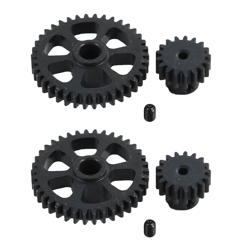 

2X Upgrade Part Metal Reduction Gear + Motor Gear Spare Parts For Wltoys A949 A959 A969 A979 K929