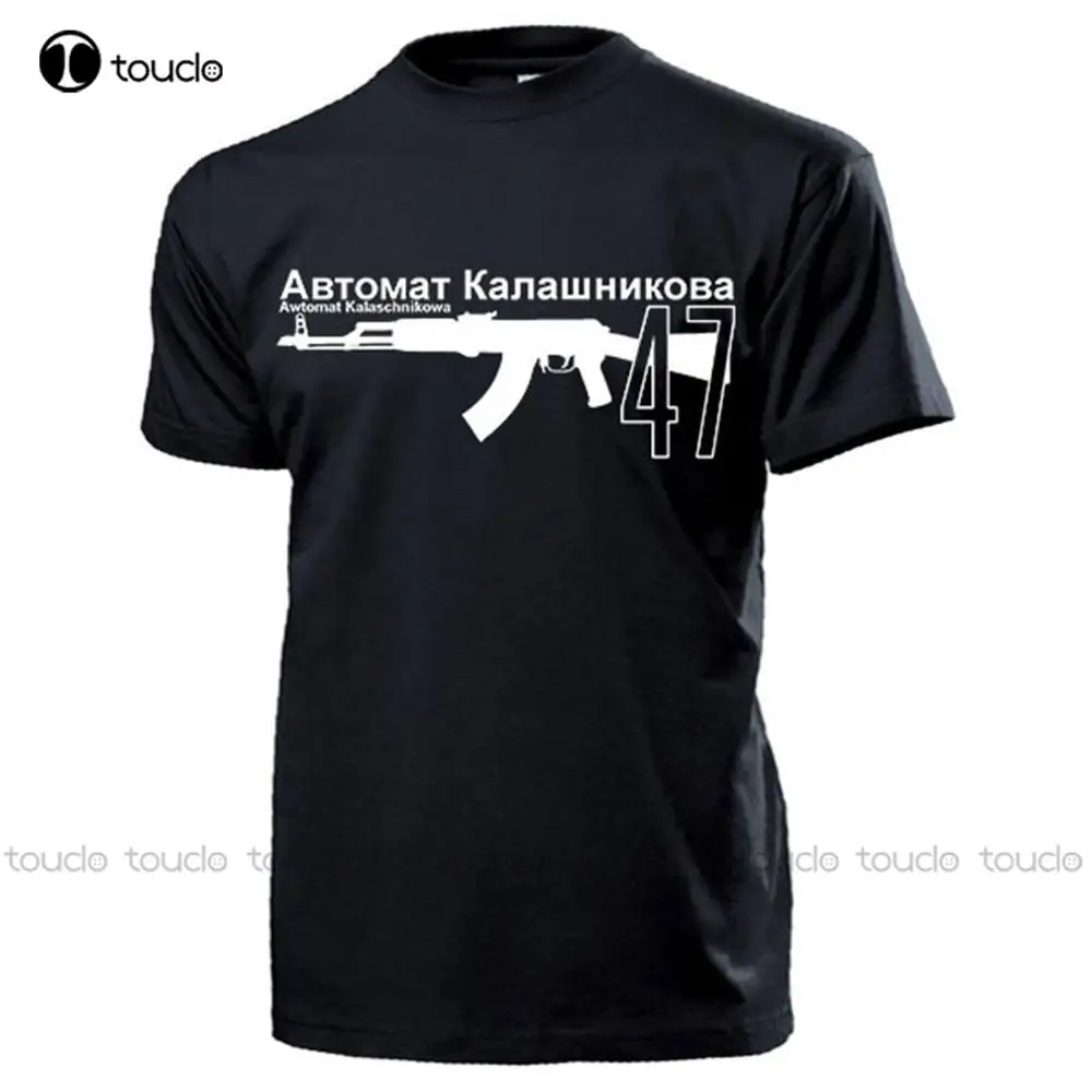 

Awtomat Kalaschnikowa Ak 47 Soviets Russian Rifle Gun Weapon Red Army Short Sleeve Sleeve Man Custom Print T Shirt