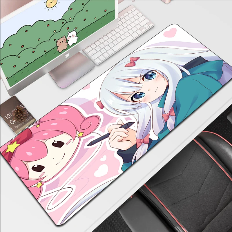 

Eromanga Sensei коврик для мыши, игровой коврик для клавиатуры, резиновые коврики, аксессуары для ПК, игровой мультяшный коврик для мыши, протектор ...