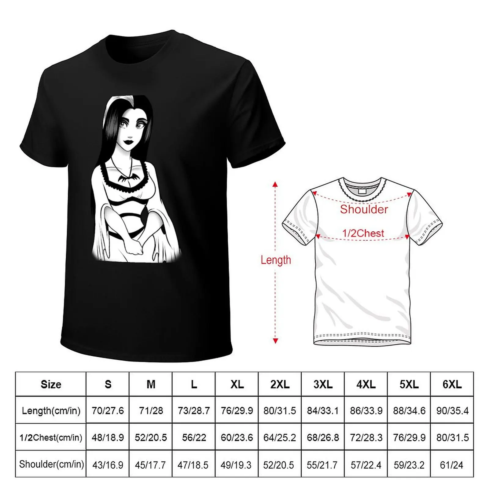 Футболка Lily Munster эстетичная одежда милая футболка большого размера хлопковая для