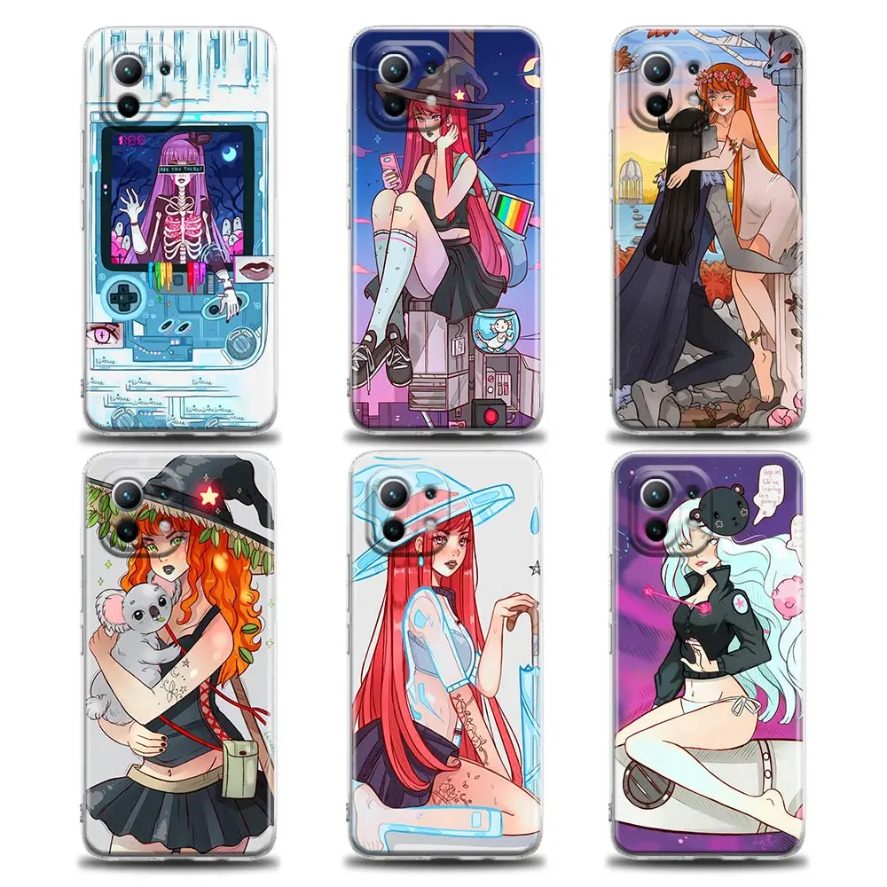 

Clear Phone Case for Xiaomi Mi 11 10 Lite 10T Note 10 Mi 9 SE 11T Pro Poco X2 M3 F3 X3 M4 Soft Silicone Devil Demon Larienne Art