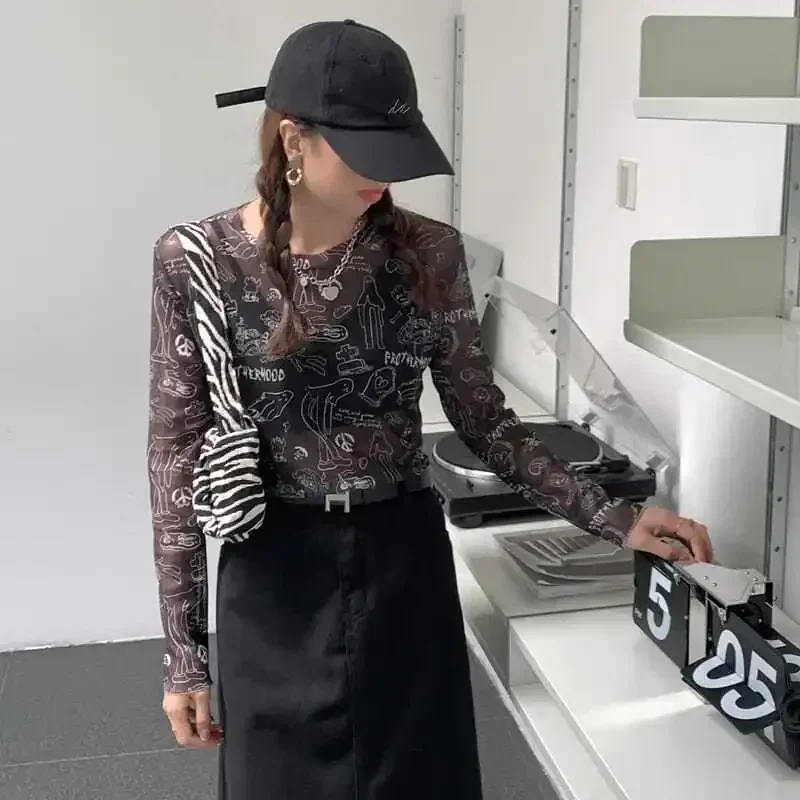 CINESSD ледяной шелк тонкая сетчатая нижняя рубашка женская летняя 2023 новая