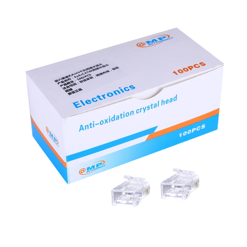

Stronger Oxidation Resistance Cat5 / Cat5e Lan Network Cables Adapter High Quality Rj45 Connector Network Plug Gold-plated Chip