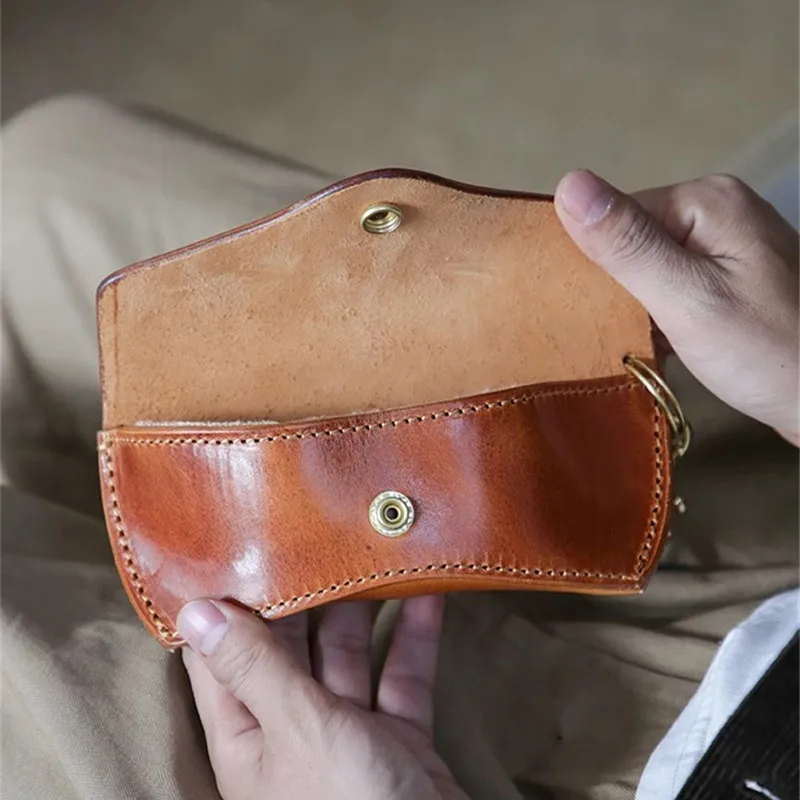 PNDME organizer designer genuine leather men's women's glasses bag outdoor travel natural real cowhide glasses protection bag