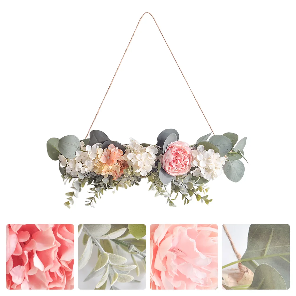

Wreath Flower Wall Door Sign Flowers Decor Welcome Spring Artificial Front Decoration Decorativeporch Farmhouse Peony Easter