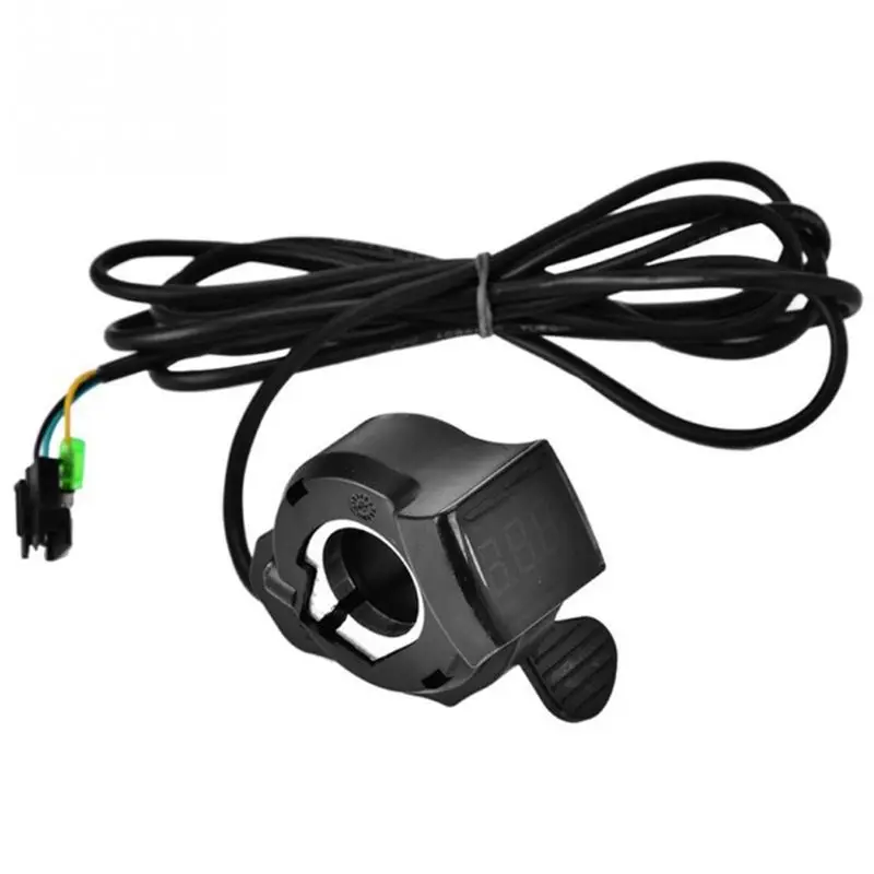 

1 Set E-bike Handlebar Electric Scooter Accelerator Thumb with LCD Display Black Bicycle Grips Accessories dropshipping