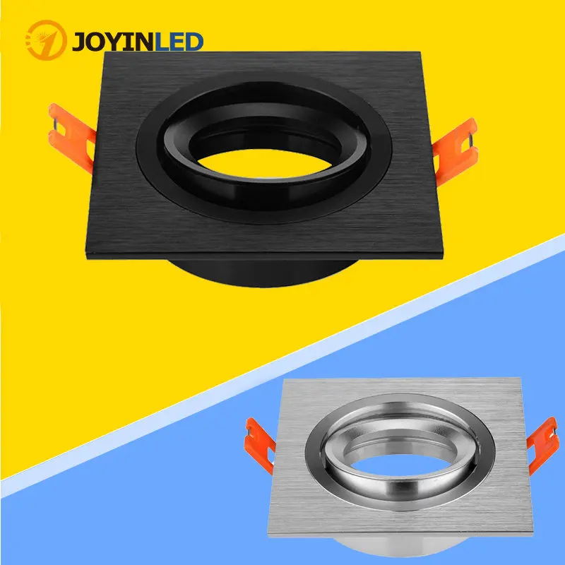 

High Quality Aluminum LED Adjustable Light Fitting Cut Out 70mm Black/Silver Recessed Downlight GU10 MR16 Frame Led Fixture