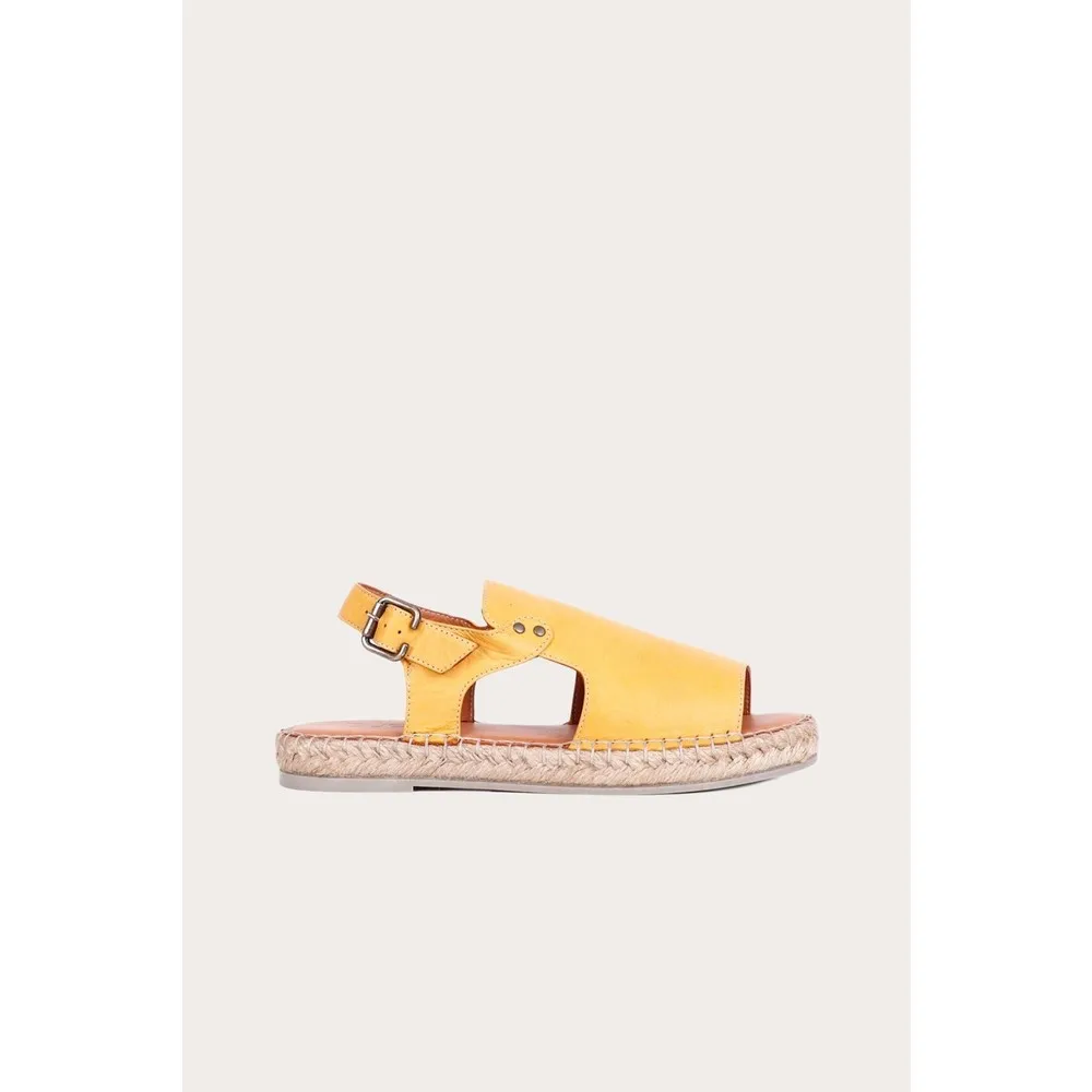

Dorlie Black Leather Women Espadril Sandals