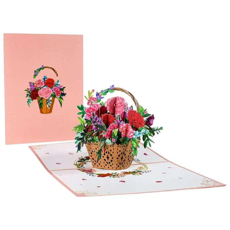

Up Cards Up Carnation Card Anniversary Card 3D With Note Card Wedding Decoration Anniversary Gift