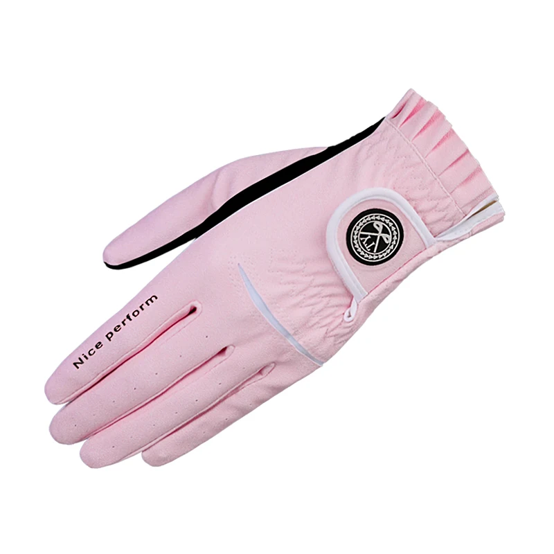 The new golf gloves lady antiskid white fingerless gloves